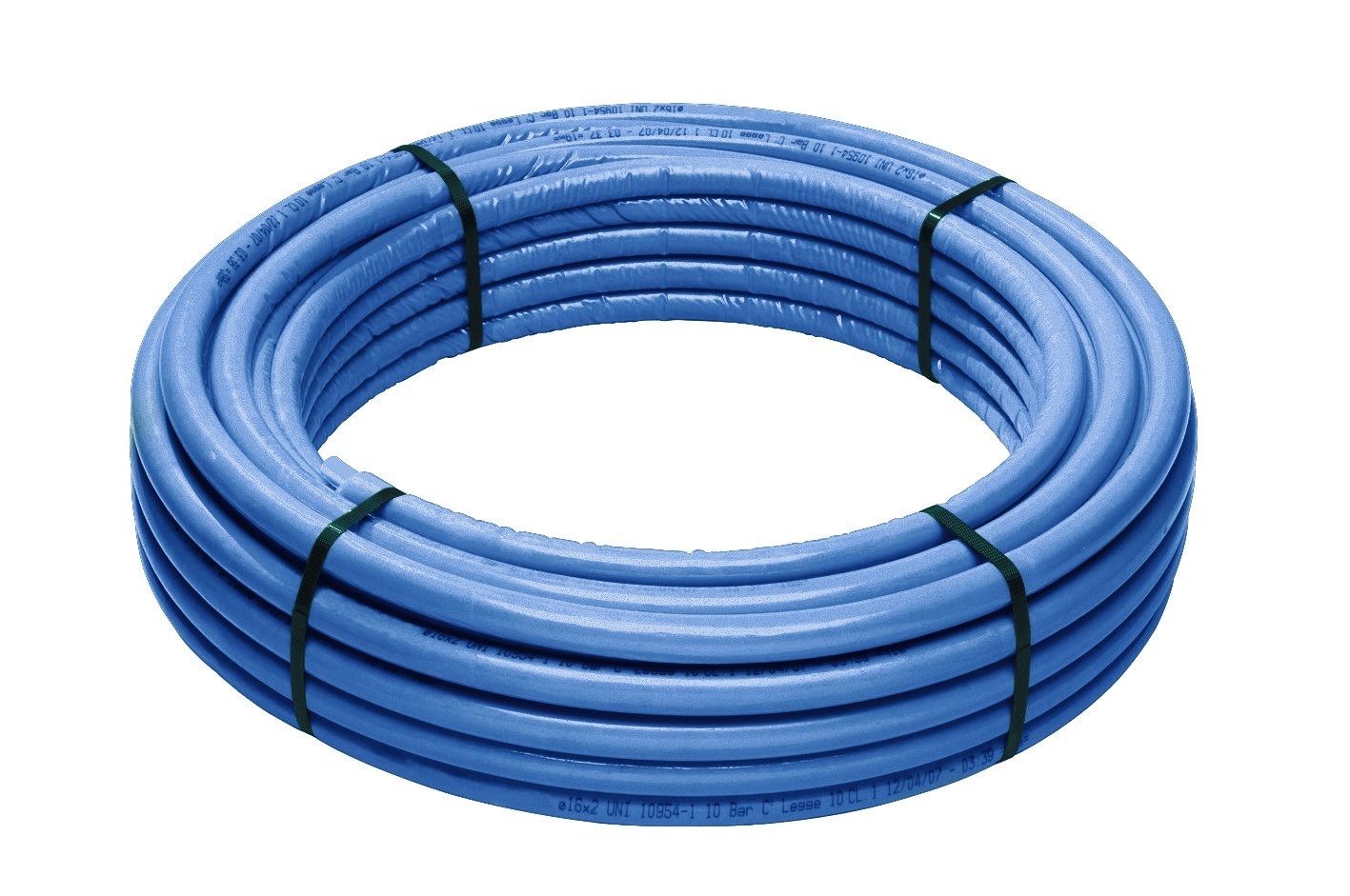 Alu-Verbundrohr mit Vorisolierung 6mm Blau