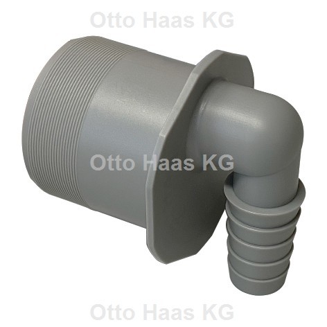 PP Schlauchwinkel DN 50 – Schlauchanschluss 18–23 mm